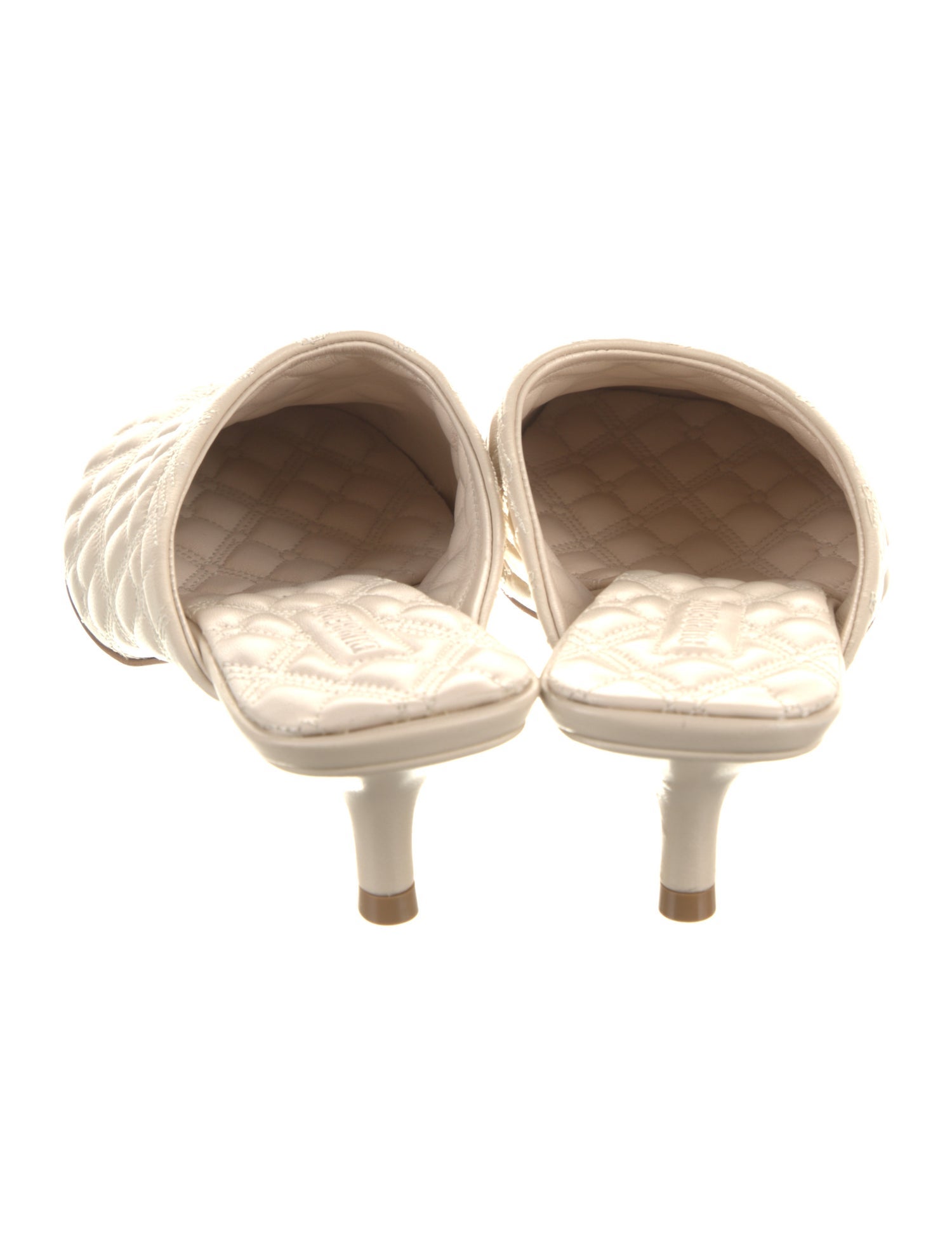 Burberry Leather Embroidered Accent Mules